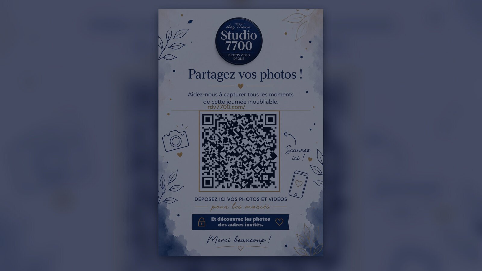Galerie invités par QR code : toutes les photos et vidéos de vos invités, offertes