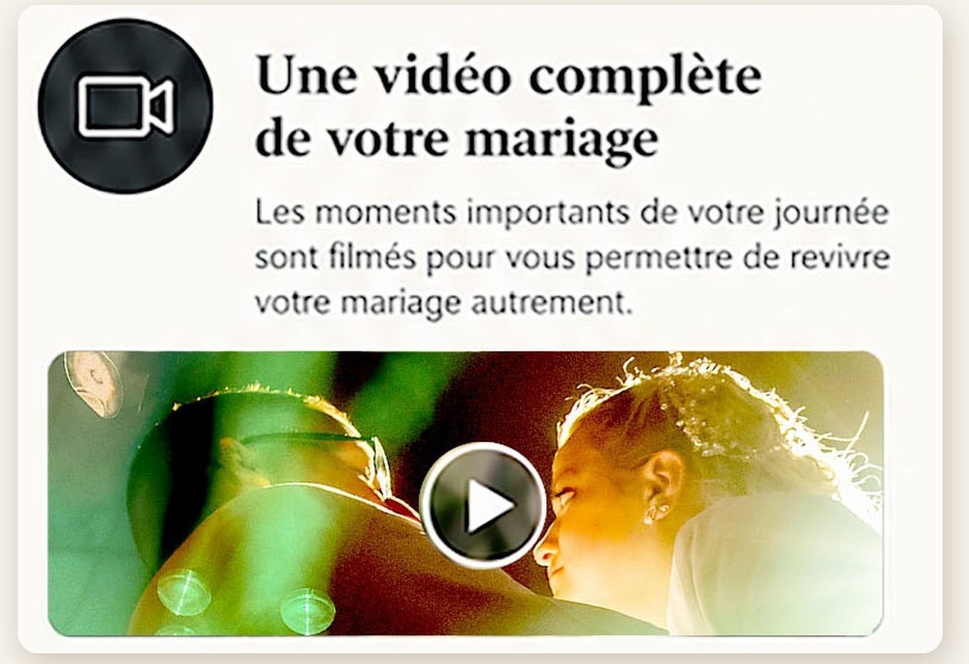 Une vidéo complète de votre mariage — Studio 7700.BE