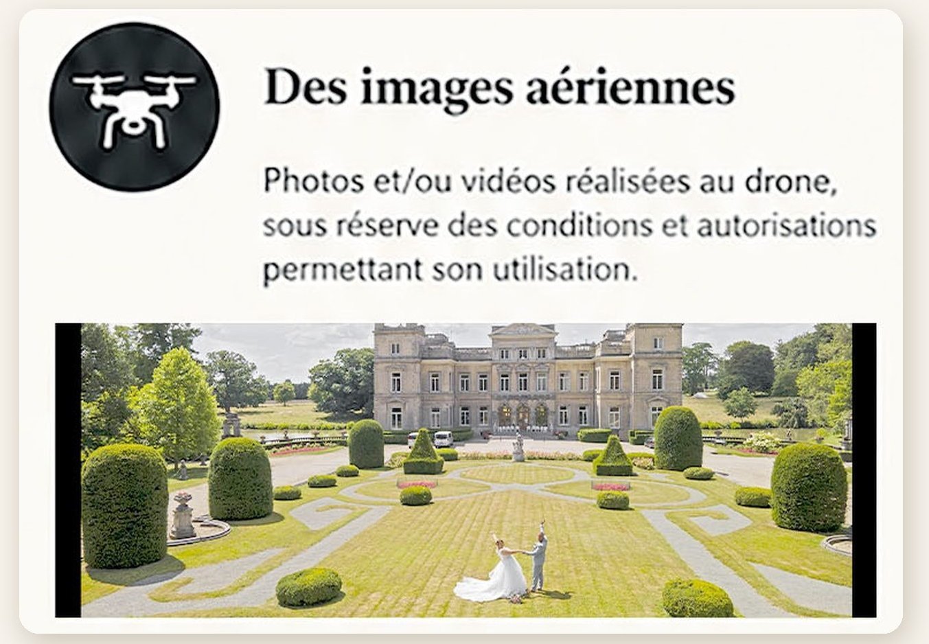 Images aériennes de mariage au drone — Studio 7700.BE