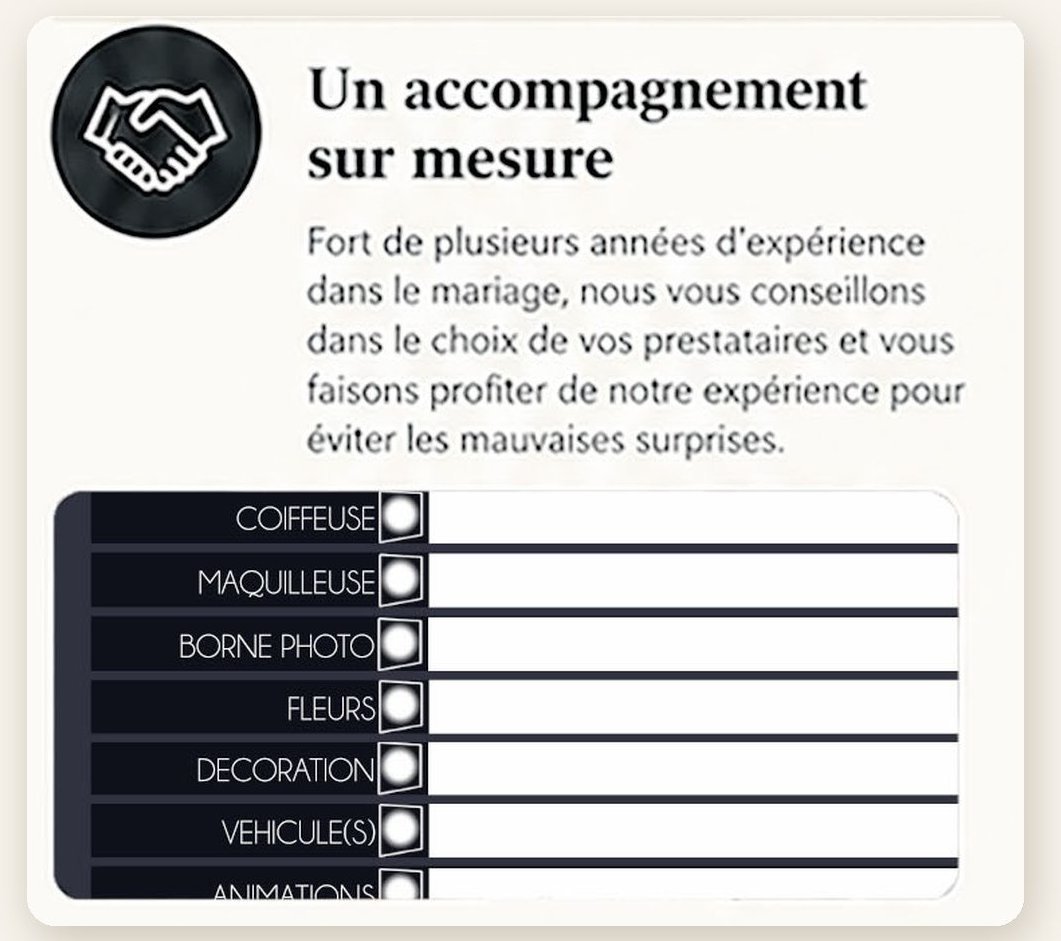 Accompagnement sur mesure et conseils prestataires mariage